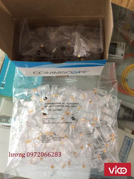 Hạt mạng RJ45 Cat5e Commscope/ AMP mã 55547205 made in USA