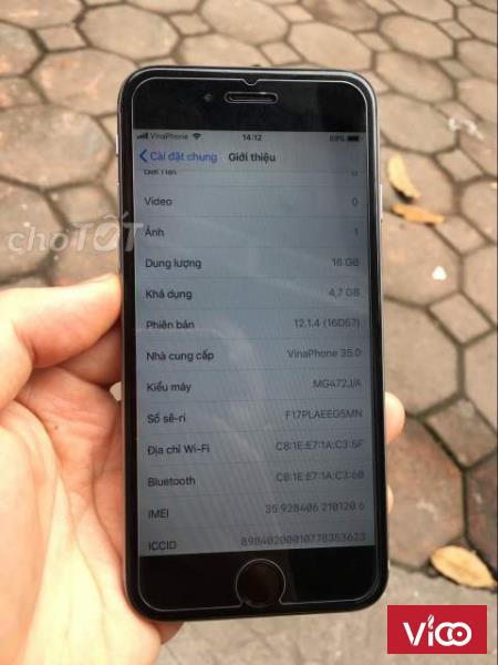 Apple iphone 6 16gb đen lock đã fix lên quốc tế