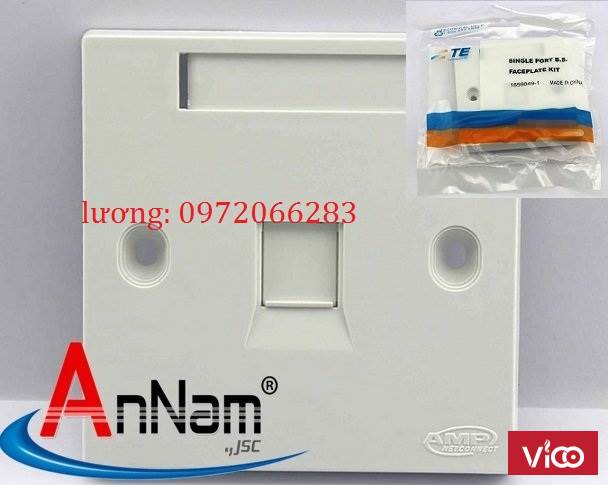 Mặt 1 Port Wallplate AMP Face Plate 18590491 mặt nạ vuông
