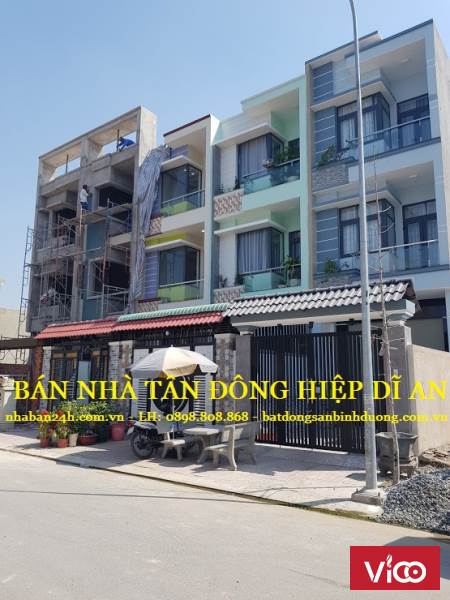 Bán nhà p. tân đông hiệp dĩ an, DT 72m, Nhà 3 tầng, 4 phòng ngủ