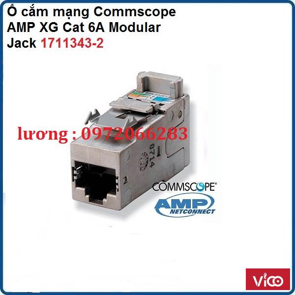 Ổ cắm mạng Commscope AMP XG Cat6A Modular Jack 17113432