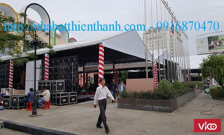 Nhà bạt không gian tổ chức khánh thành nhà máy nước nhị thành