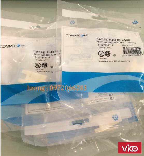 Nhân Mạng AMP ( 113751911 ) Category 5E Modular Jack, Unshielded, RJ45, SL, T568A/B