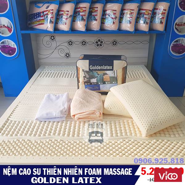 Nệm cao su thiên nhiên foam massage Golden Latex