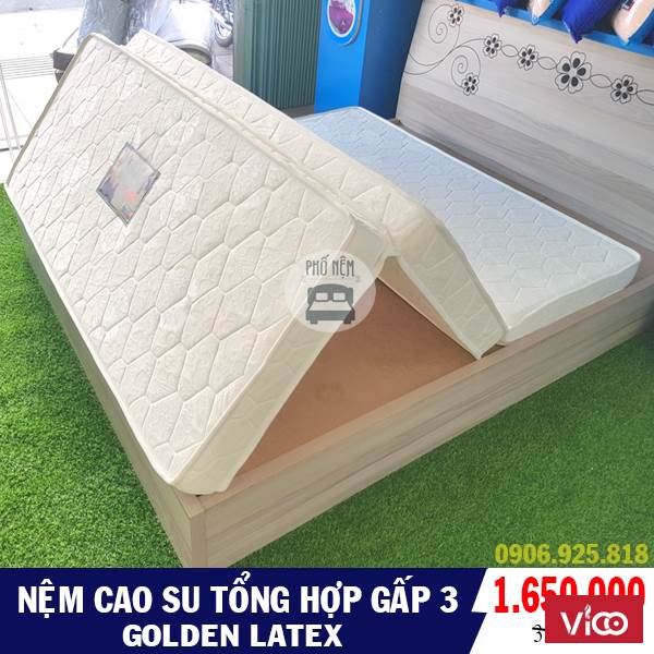 Nệm cao su TỔNG HỢP GẤP 3 GOLDEN LATEX