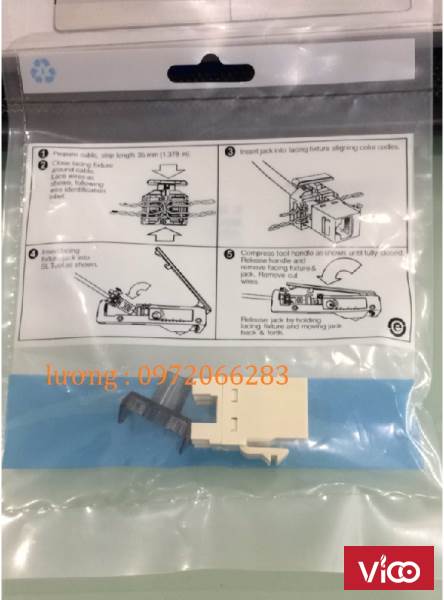 Nhân mạng Cat6 AMP RJ45 mã 13750551 MODULAR JACK CommScope