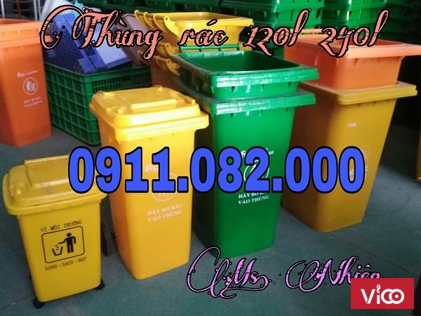 Chuyên bán thùng rác 240 giá rẻ tại trà vinh thùng rác siêu rẻ