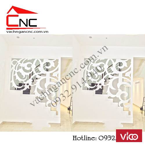 Bí quyết trang trí cầu thang bằng vách ngăn cầu thang đẹp cnc