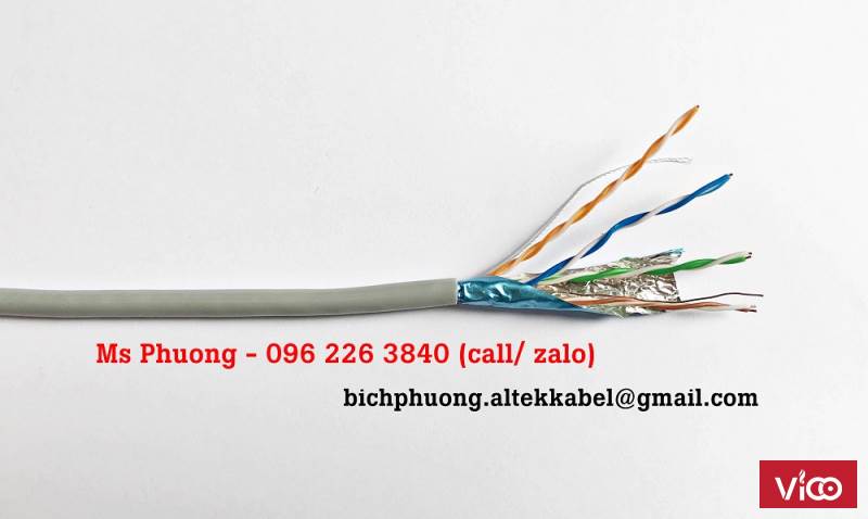 Cáp mạng Altek Kabel cat5e Cáp mạng chống nhiễu ftp6 Cáp điều khiển rvv, cvv Cáp chống nhiễu