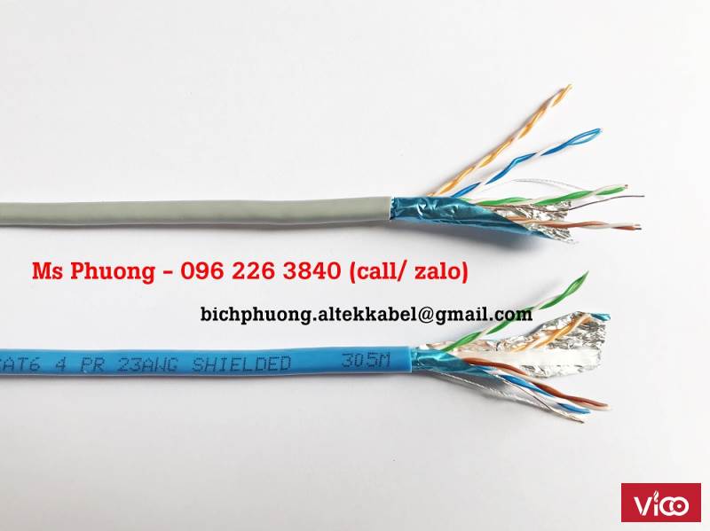 Cáp mạng Altek Kabel cat5e Cáp mạng chống nhiễu ftp6 Cáp điều khiển rvv, cvv Cáp chống nhiễu