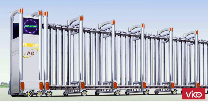 Cổng xếp inox giá rẻ P14