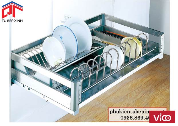 Phụ kiện inox Rổ chén, dĩa inox tiện lợi dành cho tủ bếp