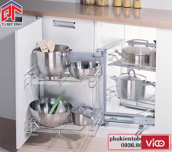 Sắp xếp không gian bếp thông minh với phụ kiện bếp tại Tủ Bếp Xinh