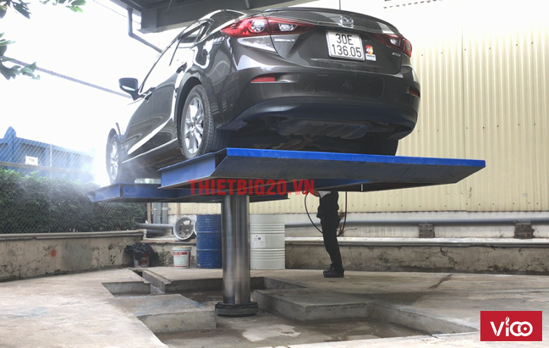 Giới thiệu cầu nâng 1 trụ rửa xe ô tô thịnh hành nhất