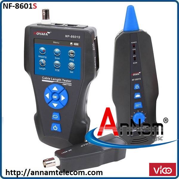 NF8601S Đa Chức Năng RJ45, RJ11, BNC, kim loại Cáp, PING/POE, kết xuất kết quả ra máy tính