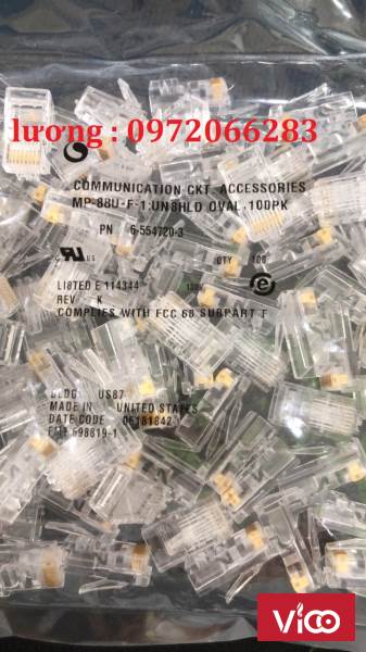 Hạt mạng RJ45 Cat5e Commscope/ AMP mã 55547205 made in USA