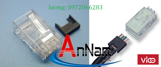 Đầu bấm hạt mạng 2 mảnh RJ45 Cat6/ Cat5 mã 55585302