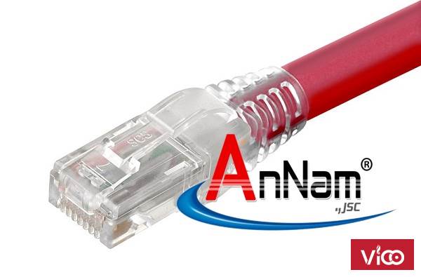 Cáp nhảy UTP Cat6 2,1m mã 18592497 commscope màu đỏ