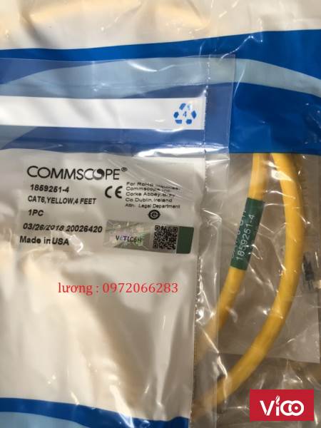 Patch Cord CM Cat6 1.2m 4Ft mã 18592514 Yel