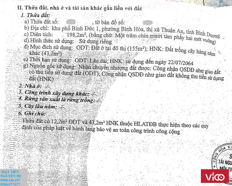 Bán nhà mặt tiền đường Nguyễn Du, Thuận An, Bình Dương 6,72tỷ