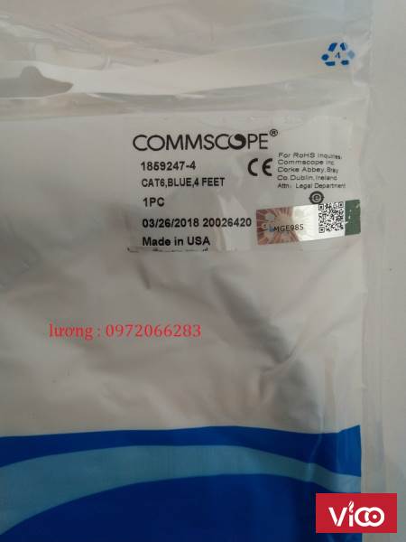 Patch Cord Commscope Cat6 1.2m mã 18592474, 4 Feet