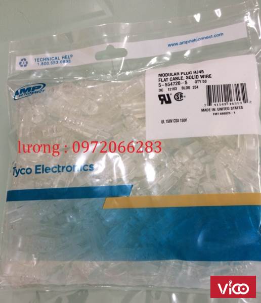 Đầu chụp hạt mạng Cat5cat6 Crystal bấm patchcord