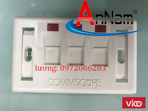 Faceplate Mặt nạ outlet 3 cổng Commscope