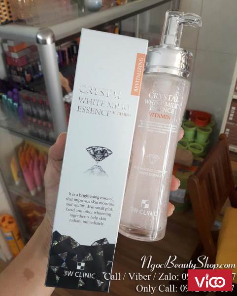 Tinh chất trắng da Crystal White Milky Essence Vitamin 3W Clinic
