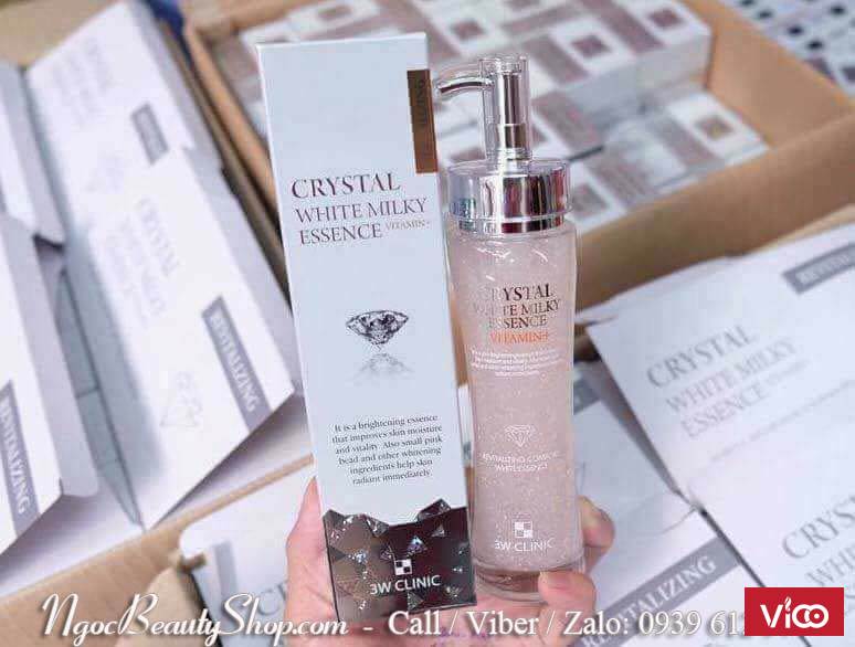 Tinh chất trắng da Crystal White Milky Essence Vitamin 3W Clinic