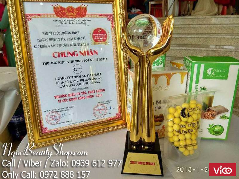 Viên tinh bột nghệ, sữa ong chúa, mật ong OSALA