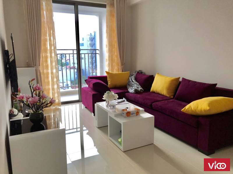 golden mansion cho thuê full nội thất căn 2 phòng ngủ 75m2, tầng cao view thoáng, chỉ 17tr/th