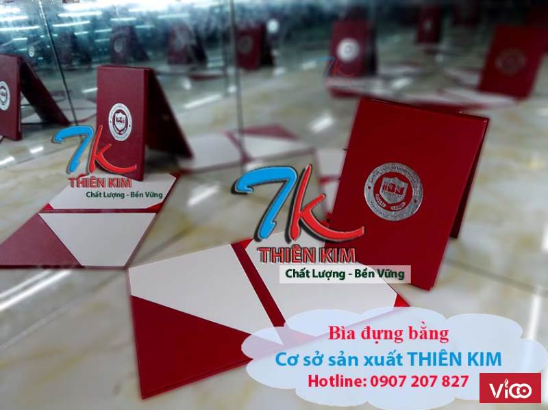 Địa chỉ sản xuất bìa đựng bằng khen, bìa đựng bằng tốt nghiệp,