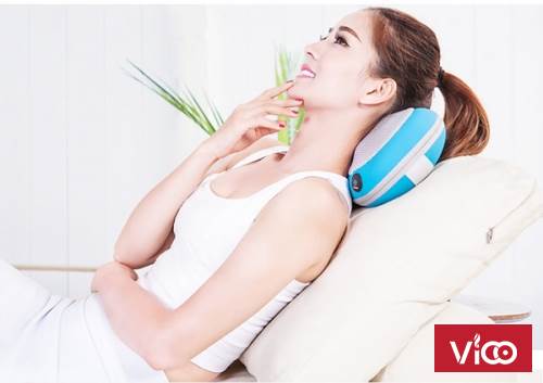 Gối massage 6 bi hồng ngoại Ayosun Hàn Quốc, hàng chính hãng bảo hành 5 năm