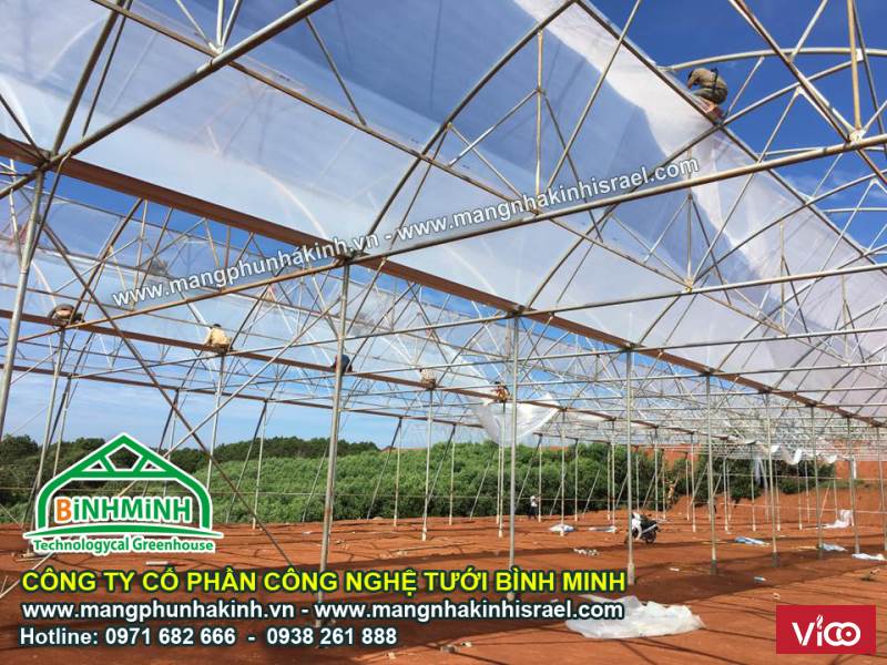 Màng PE nhà kính,cung cấp vật tư nhà kính,chi phí làm nhà kính,