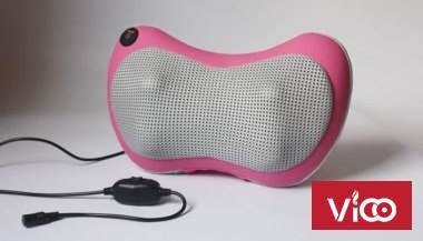 Gối massage dành cho ô tô 4 bi massage hồng ngoại linh hoạt chính hãng Ayosun Hàn Quốc