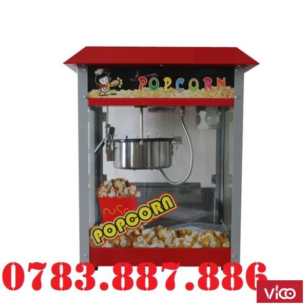 Máy làm bắp rang bơ điện tủ kính sang trọng