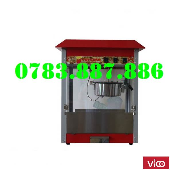 Máy làm bắp rang bơ điện tủ kính sang trọng