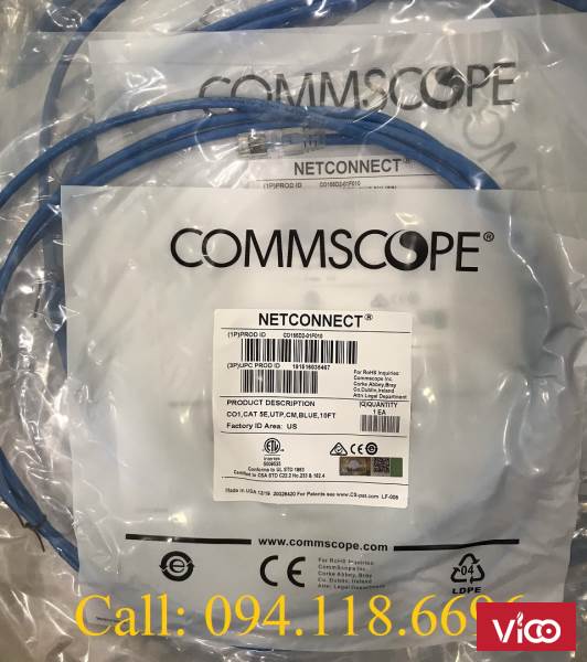 Dây nhảy Patch Cord Commscope Cat5e 3m mã 118592390