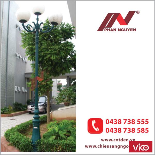 Cột đèn sân vườn Banian DC 07 lắp đèn nữ hoàng Phan Nguyễn
