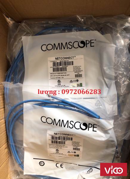 Dây nhảy patch cord AMP Cat6 10FT Blue (NPC06UVDBBL010F)