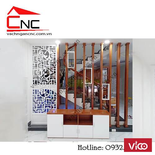 Cách làm mới phòng khách bằng vách ngăn trang trí đẹp