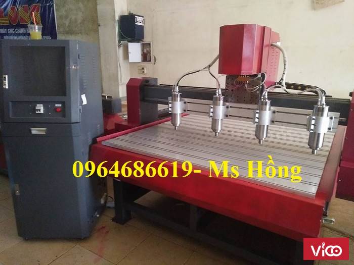 Máy cnc đục gỗ 4 đầu, máy đục gỗ vi tính 4 đầu giá rẻ nhất HCM
