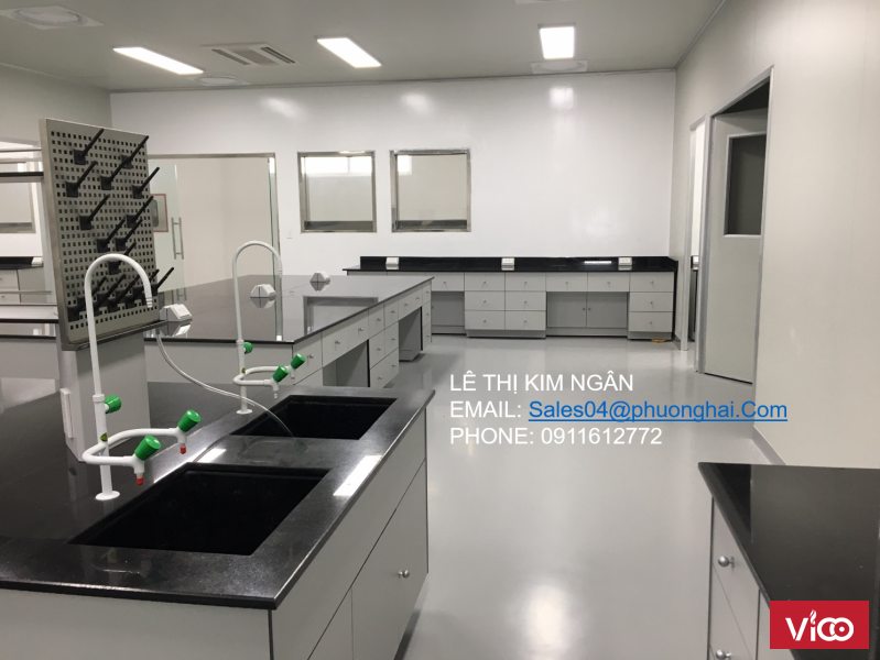 BÀN THÍ NGHIỆM CÓ BỒN RỬA KHÁNG HÓA CHẤT CAO CẤP PHƯỢNG HẢI JSC