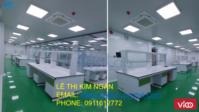 BÀN THÍ NGHIỆM TRUNG TÂM KHÁNG HÓA CHẤT PHƯỢNG HẢI ĐƠN VỊ UY TÍN CUNG CẤP NỘI THẤT PTN