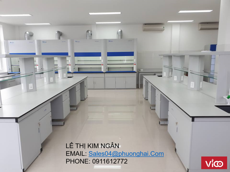 BÀN THÍ NGHIỆM TRUNG TÂM KHÁNG HÓA CHẤT PHƯỢNG HẢI ĐƠN VỊ UY TÍN CUNG CẤP NỘI THẤT PTN