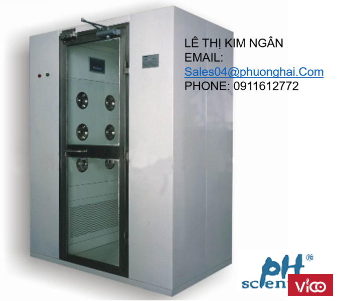 BUỒNG TẮM KHÍ AIR SHOWER THIẾT BỊ CHUYÊN DỤNG CHO PTN ĐẠT CHUẨN GMP PHƯỢNG HẢI