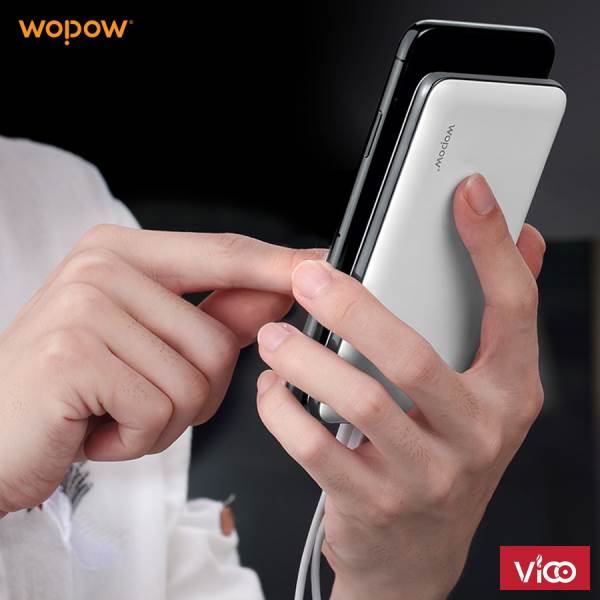 Pin Dự Phòng Wopow 10000mAh Siêu Mỏng Tích Hợp Sạc Nhanh 2.0 GD10