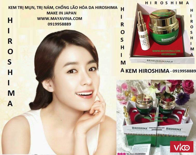 Kem HIROSHIMA chuyên Trị Mụn Nám Tàn Nhang Lão Hóa800000vnđ