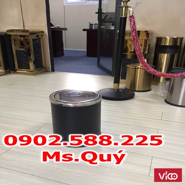 Thùng rác inox nắp lật tròn, Thùng rác Inox nắp lật cỡ lớn
