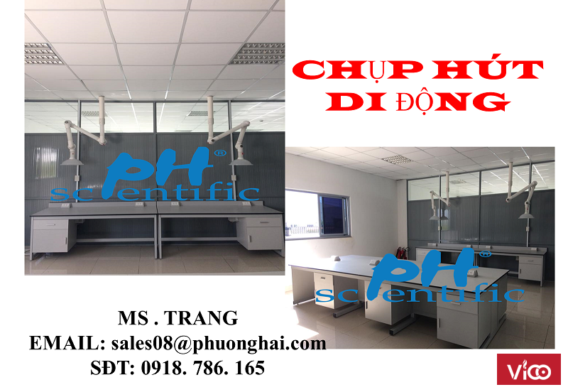 NỘI THẤT PHÒNG THÍ NGHIỆM DẠNG MODUL CHỤP HÚT DI ĐỘNG